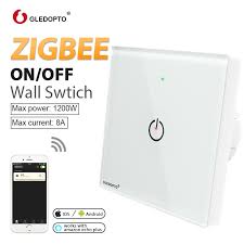 China Zigbee Wall Switches One Gang Onoff Light Switch Work With Alexa And Google Home China Zigbee Wall Switch Fan Light Switch