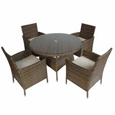 Rattan furniture sale available in essex, kent, london, sussex, uk. Charles Bentley 4 Seater Rattan Dining Set Natural Wilko