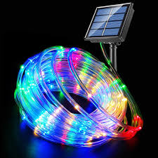 Amazon Com Fatpoom Solar Lights Rope Lights Solar Powered String Lights 40ft 120 Leds 8 Modes Fairy Lights Outdoor Decoration Lighting For Garden Patio Party Weddings Christmas Decor Multi Color Home Improvement