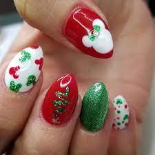 90+ Christmas Nail Art Designs Which Are perfect for the Holiday Season -  Hike n Dip | Disney nail designs, Blue christmas nails, Christmas nail  designs