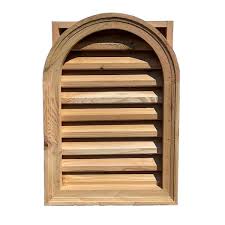 wood built in screen gable louver vent