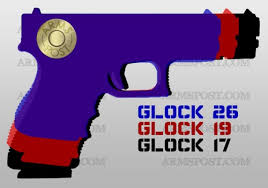 Glock G17 G19 G26 9mm Pistol Comparison