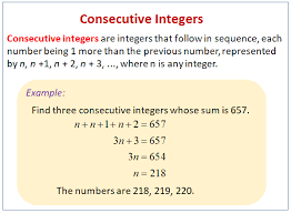 Consecutive Integer Problems