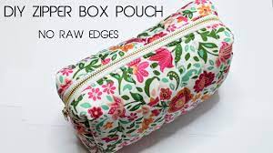 sew lined zipper box pouches with no