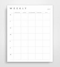 Blank Weekly Calendars Printable Calendar Template Printable