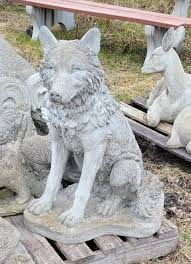 Concrete Statue 34 Large Wolf As