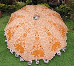 Elephant Embroidery Umbrella Indian