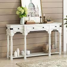 Solid Wood Entryway Table Hallway