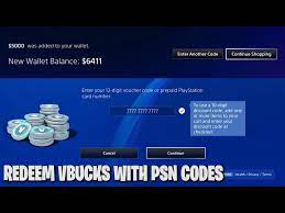 how to redeem psn codes and get vbucks