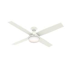 Hunter 60 Dempsey Fresh White Ceiling Fan W Light Kit And Remote 9705384 Hsn