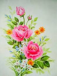 anemone flowers acrylic painting