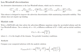 The 1d Advection Diffusion Equation For