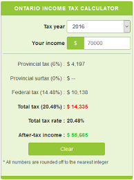 Ontario Income Tax Calculator Calculatorscanada Ca