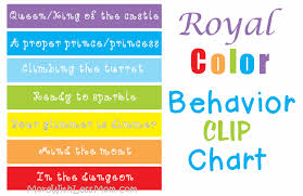 Royal Rainbow Color Behavior Clip Chart Free Printable