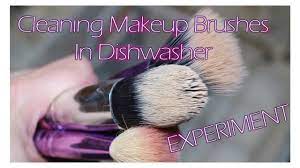 cleaning makeup brushes in dishwasher