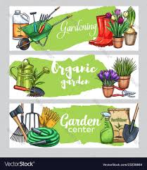 gardening banners royalty free vector
