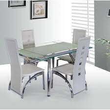 extendable glass dining table