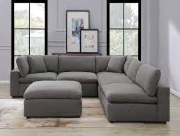 cloud 9 modular sectional set charcoal