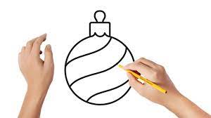 Comment dessiner une boule de sapin de Noël - YouTube