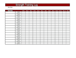 Weight Training Workout Log Diary Template Bodybuilding