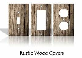 Rustic Wood Pattern Light Switch Covers Home Decor Outlet Made From Plastic Ebay