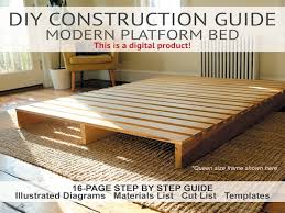 Twin Xl Modern Platform Bed Detailed