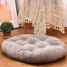 floor pillow round shape tufted seat