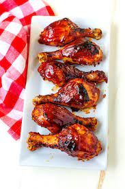 baked bbq en drumsticks food