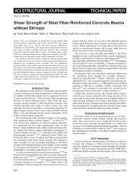 steel fiber reinforced concrete beams