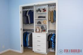 diy closet organizer with shelves and
