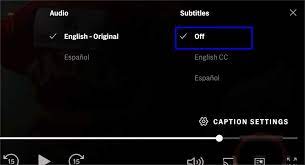 how to turn off subles on hbo max