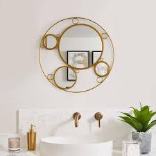 Modern Mirror With 4 Glass Mirror Balls