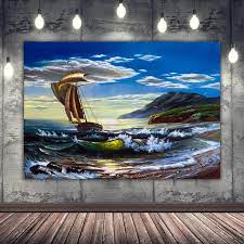 Ship At Sea Canvas Print Seascape Art