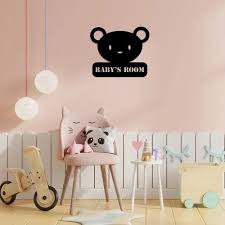 Black Mdf Stagum Wall Art For Baby Room