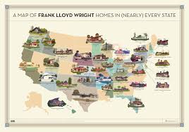 a map of frank lloyd wright homes in