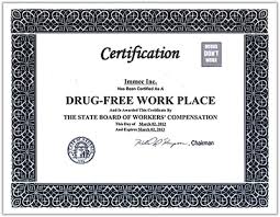 Safety Training Immec Certified Drug Free Workplace