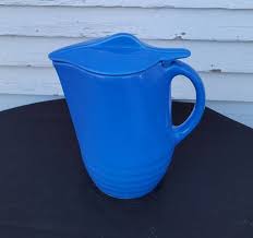 Universal Pottery Blue Art Deco Water