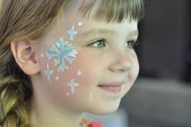 snowflake face paint for your little