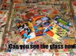 Recycled Coffee Comic Book Table Art