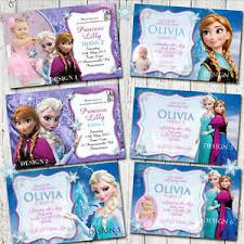 Details About Personalised Disney Frozen Party Invitation Invite Magnet Invite Anna Elsa Cards