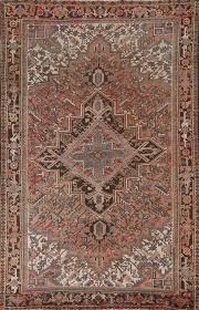 geometric heriz persian area rug 7x10