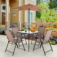 6 piece patio set with umbrella outdoor