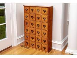 functional library card catalog cabinet