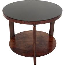 Vintage Round Coffee Table With Black