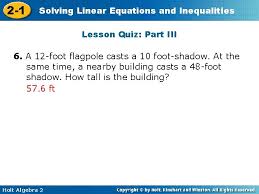 solving linear equations and 2 1