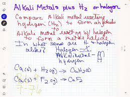alkali metals react with hydrogen