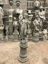 roman lady stone garden ornament statue