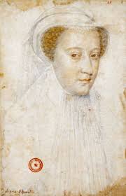 Marie Stuart voilé, BnF Portrait de Marie Stuart en tenue de deuil blanc par François Clouet. Le portraitiste a représenté la reine voilée. - 52246767_p