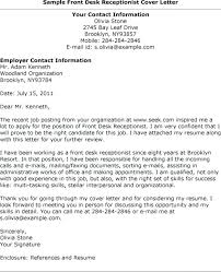 Example Of A Good Cover Letter For A Receptionist Job