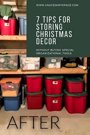 organized christmas decoration storage